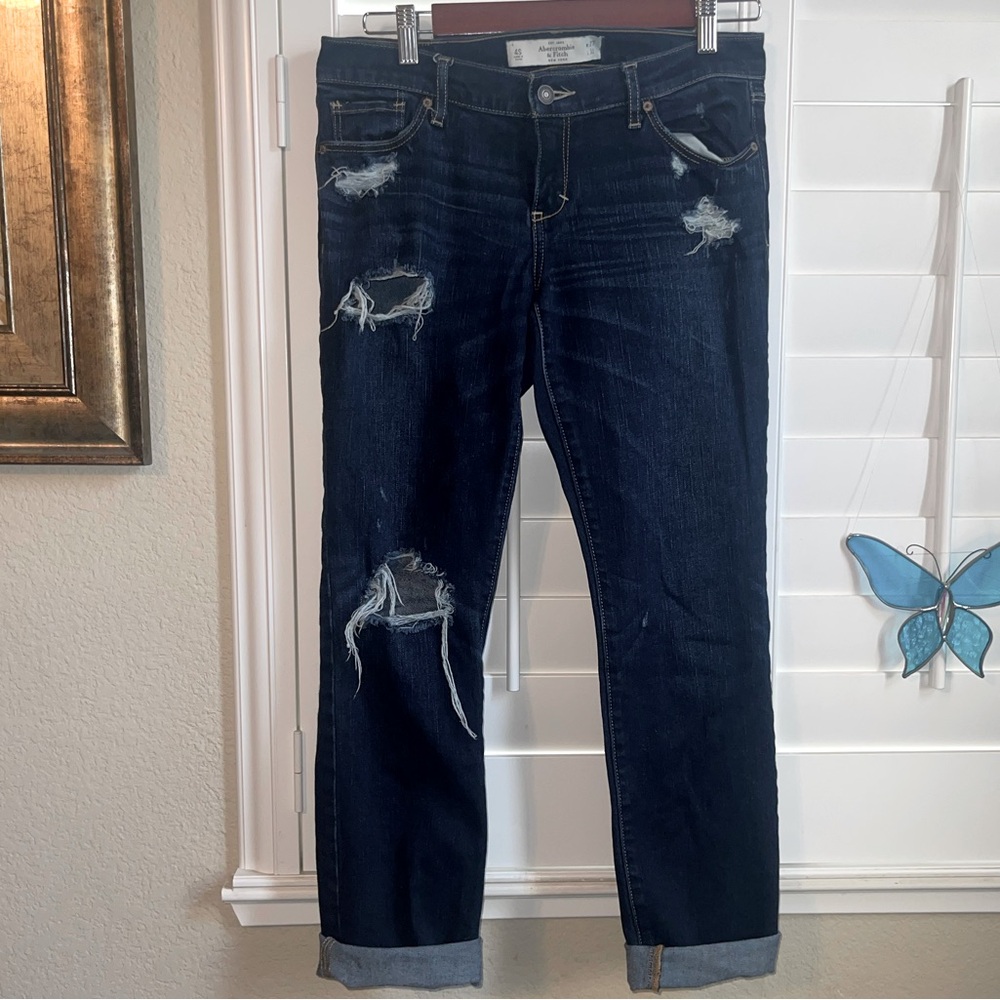 Abercrombie & Fitch Erin Dark Wash Denim Jeans Perfect Stretch W27 4S